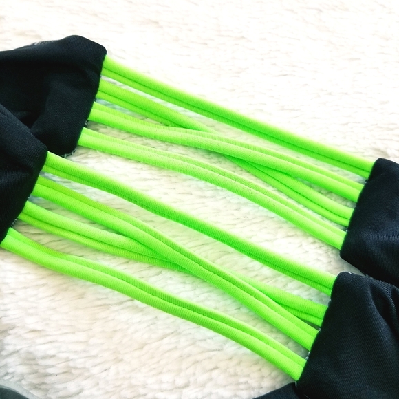 L*Space Low Down Neon Reversible Strappy Bikini Bottom NWT - Picture 5 of 11